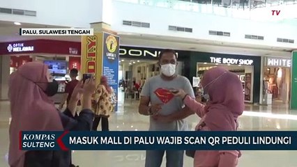 Masuk Mall di Palu Wajib Scan QR Peduli Lindungi