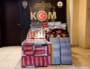 Saman torbalarının arasına gizlenmiş bin 360 paket kaçak sigara ele geçirildi