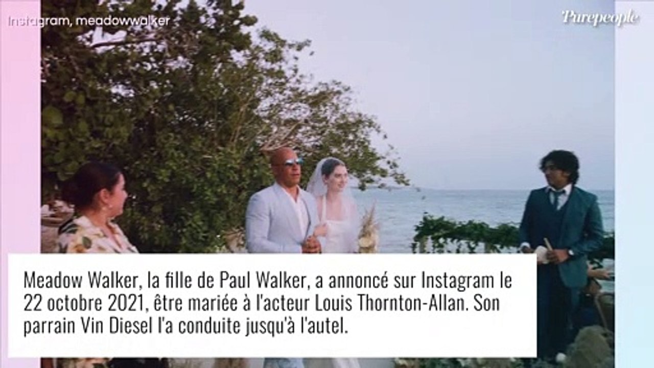 Paul Walker : Sa fille Meadow (22 ans) mariée, le rôle crucial de Vin Diesel à la cérémonie