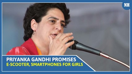 2022 UP polls: Priyanka Gandhi promises e-scooter, smartphones for girls
