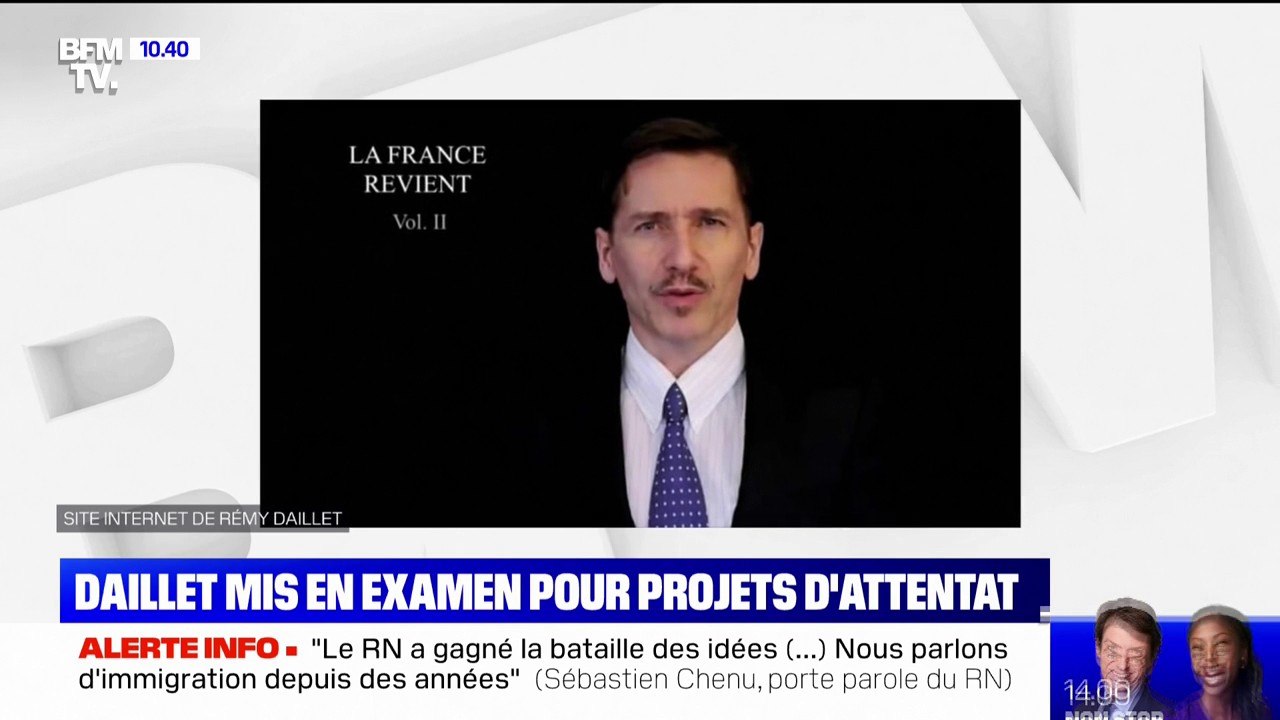 Rémy Daillet mis en examen pour "association de malfaiteurs terroriste criminelle" et écroué