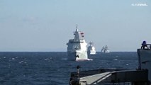 فيديو: بعد تعهد بايدن بالدفاع عن تايوان.. دورية بحرية صينية روسية شمال الجزيرة