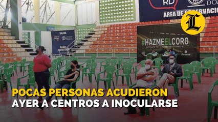 Pocas personas acudieron ayer a centros a inocularse