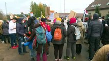 Protestas contra el trato que reciben los migrantes que llegan desde Bielorrusia a Polonia