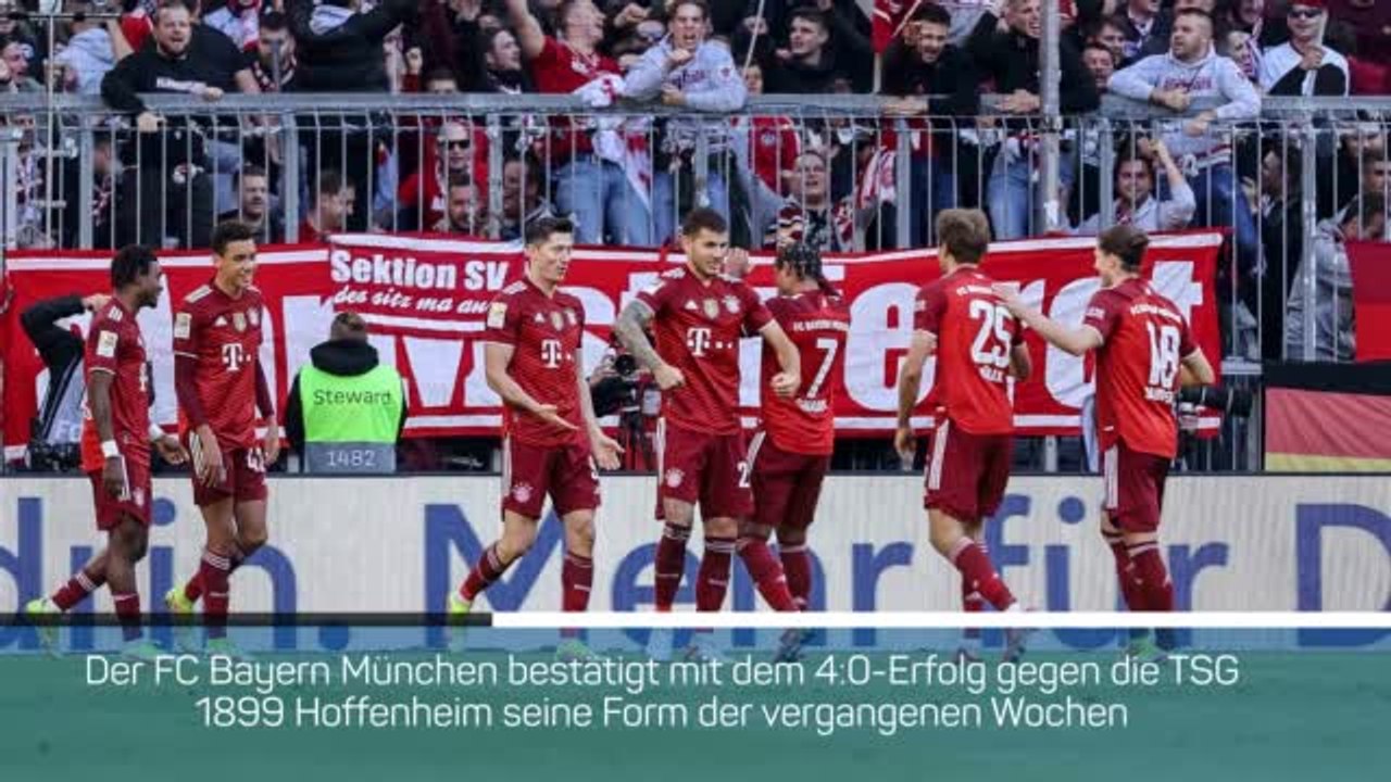 Die Bayern bleiben auch in der Bundesliga in Topform