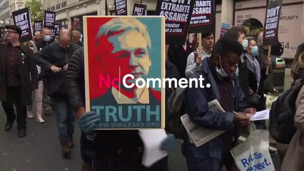London: Julian Assange kiadatása ellen tüntettek