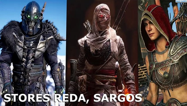 Assassins Creed Valhalla, Odyssey, Origins Stores Reda & Sargos to Get Best Weapons & Armor