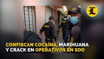 Confiscan cocaína, marihuana y crack en operativos en SDO