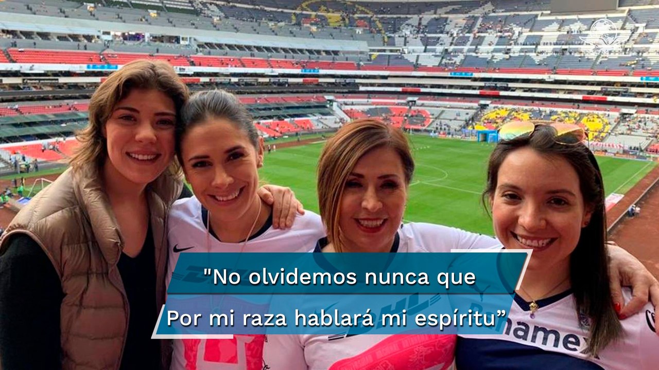 Con playera del Pumas, Rosario Robles manda mensaje en apoyo a la UNAM