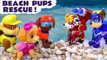 Paw Patrol Mighty Pups Beach Rescue with the Funny Funlings Pirate Funlings Stop Motion Toy Episode Video for Kids by Kid Friendly Family Channel Toy Trains 4U