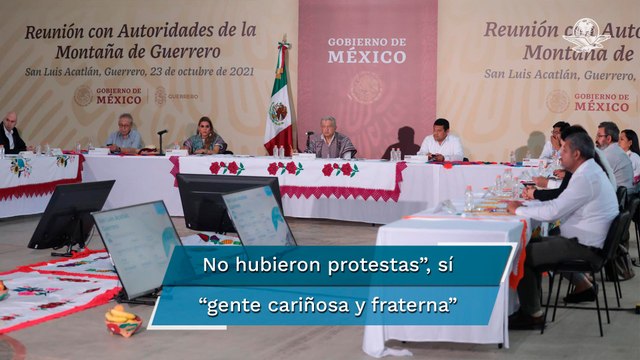 Destaca AMLO que en gira por La Montaña de Guerrero no hubo protestas sólo muestras de solidaridad