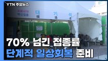 '접종률 70%' 넘겨...내일 '단계적 일상회복' 밑그림 공개 / YTN