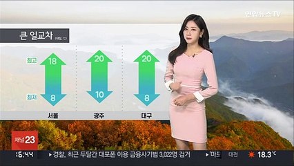 [날씨] 쾌청한 가을…내일 큰 일교차 주의