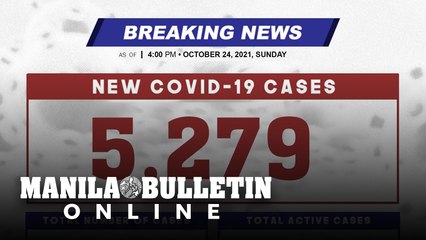DOH reports 5,279 new cases, bringing the national total to 2,756,923, as of OCTOBER 24, 2021
