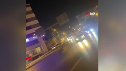 Trafikte tehlikeli paten yolculuğu bu kez hüsranla bitti