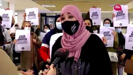 Musulmanas se quejan de la comida de Cáritas