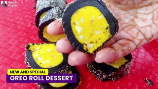 Diwali Special Sweets from Oreo Biscuits| Oreo Swiss Roll | Oreo Burfi | Oreo Recipe | barfi recipe