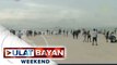 Libu-libong indibidwal, dumagsa sa Dolomite Beach kahit bumuhos ang ulan