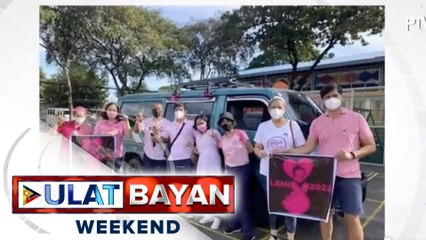 Mga taga-suporta nina VP Robredo at Sen. Pangilinan, nagsagawa ng malawakang motorcade