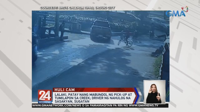 Lalaki, patay nang mabundol ng pick-up at tumilapon sa creek | 24 Oras Weekend