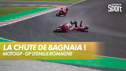 La chute de Bagnaia en toute fin de course ! - GP d'Émilie-Romagne