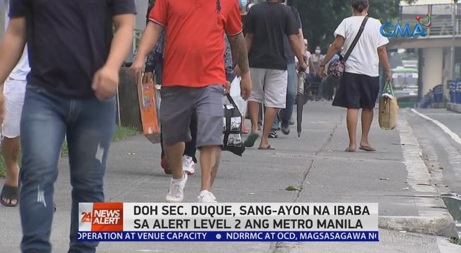 DOH Sec. Duque, sang-ayon na ibaba sa Alert Level 2 ang Metro Manila | 24 Oras News Alert