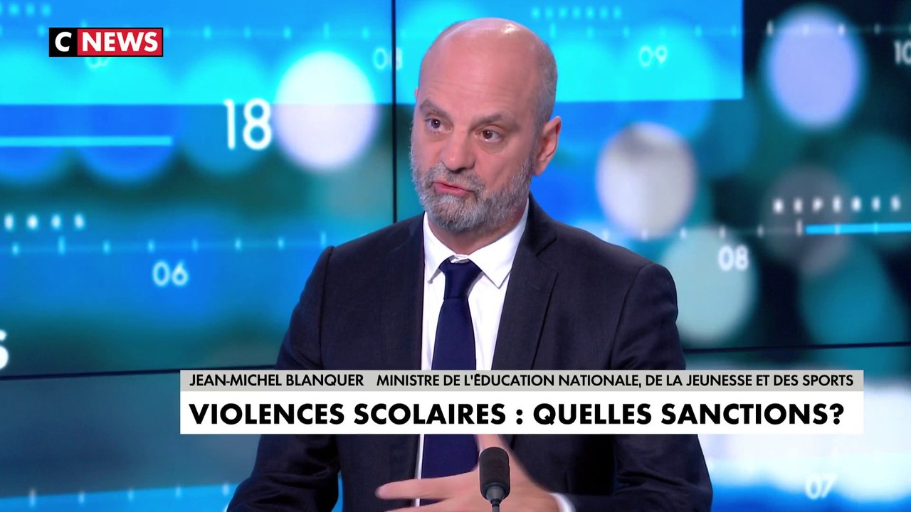 Jean-Michel Blanquer sur les violences scolaires : «La réalité n'est pas parfaite, mais les consignes sont très claires et appliquées»