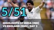 1st Test (Edgbaston) Day 3: Highlights from India (IND) vs England (ENG)