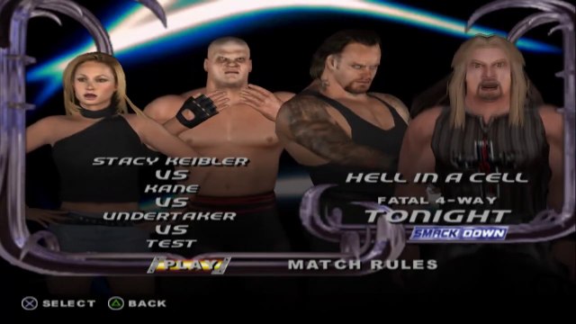 WWE SmackDown! vs. Raw Stacy Keibler vs Kane vs Undertaker vs Test