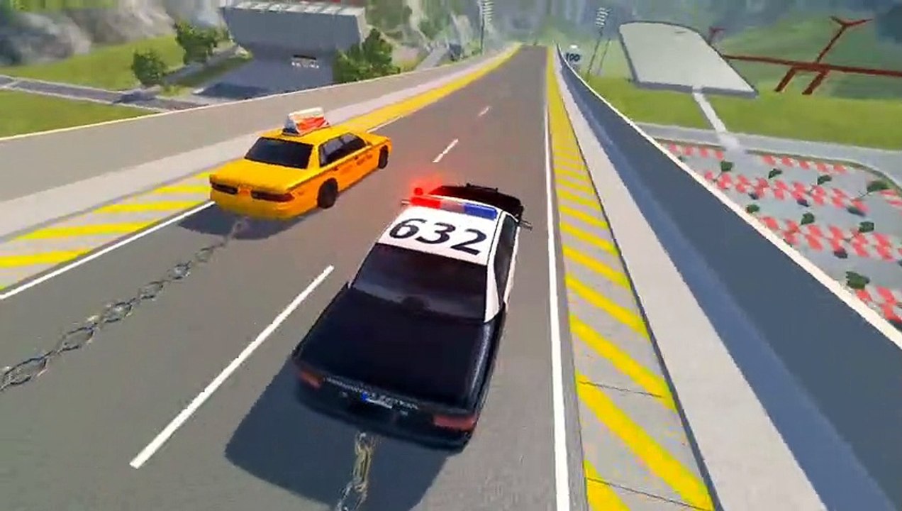 Cars Vs Massive Chain - BeamNG 2021