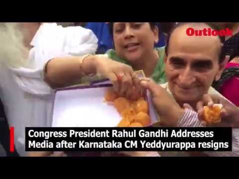 Congress President Rahul Gandhi Addresses Media after Karnataka CM Yeddyurappa resigns