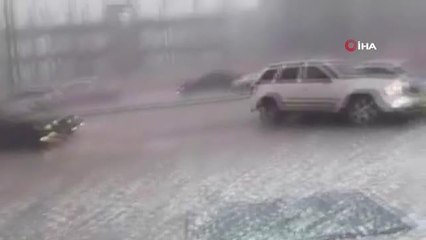 Libya'da golf topu büyüklüğünde dolu yağdı