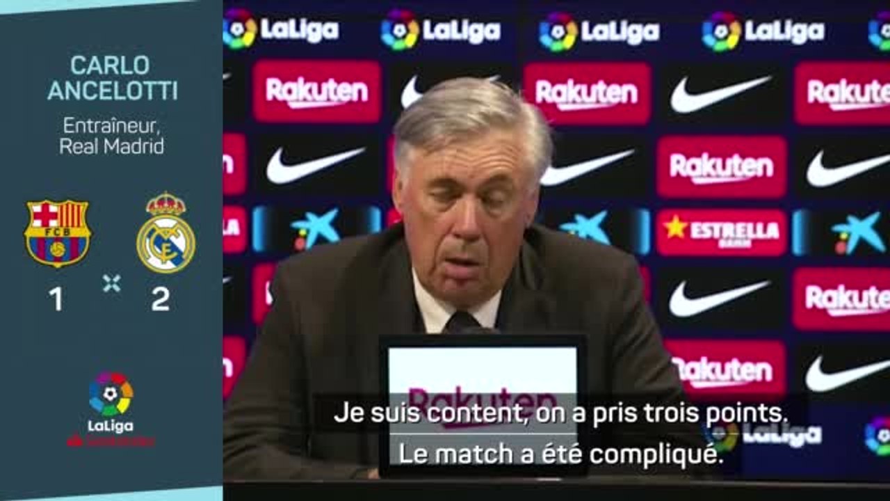 Clásico - Ancelotti : "Malheureusement, ça ne fait que trois points"