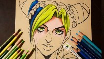 Drawing anime with  prismacolor pencils [Jolyne Cujoh ] 「39」