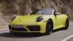 The new Porsche 911 Carrera GTS Cabriolet in Racing Yellow Driving Video