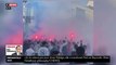 Les images du match entre l’OM et le PSG, marqué par de nouveaux incidents hier soir : Des centaines de personnes ont essayé d'entrer de force dans le stade