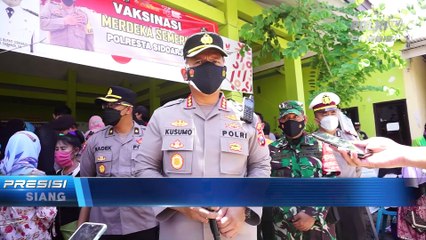 Kapolresta Sidoarjo Turun ke Desa Percepat Vaksinasi