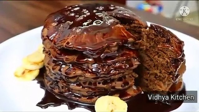 Chocolate Pancake Recipe | Eggless Pancake | How to Make Pancakes Quick & Easy