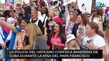 Descargar video: La Policía del Vaticano confisca banderas de Cuba durante la misa del papa Francisco