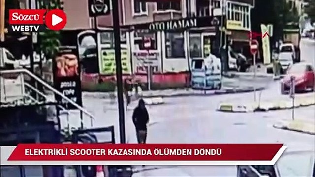 Elektirikli scooter ile ölümden döndü