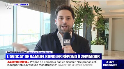 L'avocat de Samuel Sander répond à Zemmour: "S'il continue à cracher sur nos tombes, ildevra en répondre devant justice"