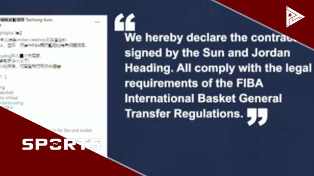 Taichung Suns, dinepensahang pagpirma ni Heading sa koponan #PTVSports