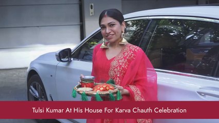 Tulsi Kumar At His House For Karva Chauth Celebration