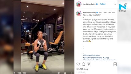 Whoa! Shilpa Shetty nails 20kg weighted squats in new gym video