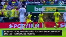 El espectacular vídeo del Madrid para celebrar los 400 partidos de Modric