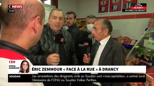 Eric Zemmour visite dans Face à la rue une boucherie halal de Drancy - VIDEO