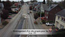 Aménagement d'un site propre pour les bus, à Bouge ( Namur )