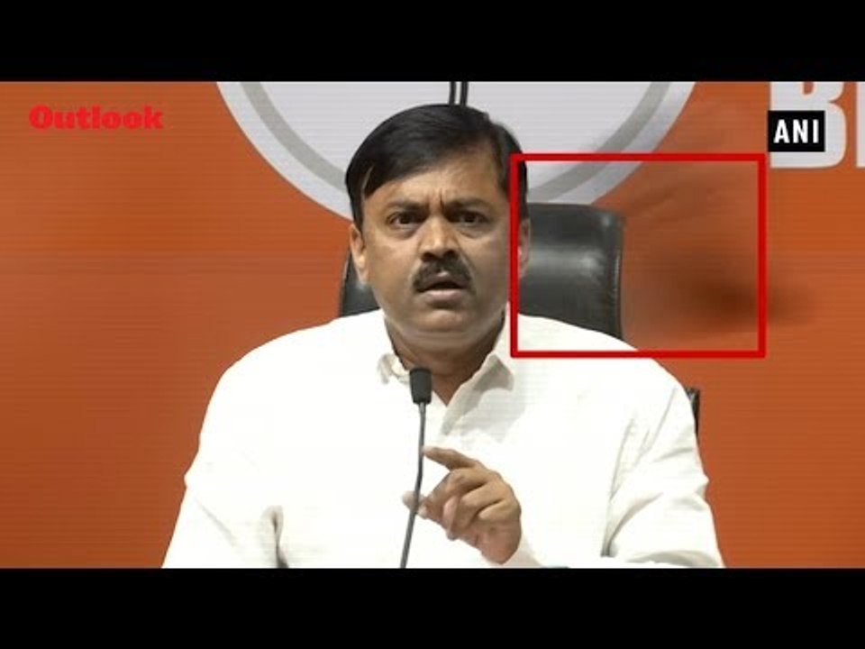 Shoe hurled at BJP Spokesperson Narasimha Rao during press conference
