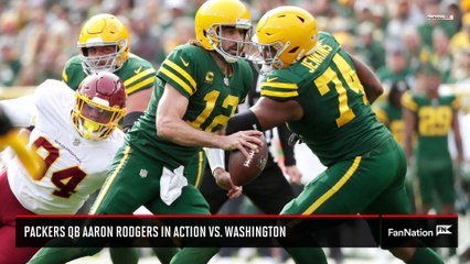 Скачать видео: Green Bay Packers QB Aaron Rodgers: Photos vs. Washington