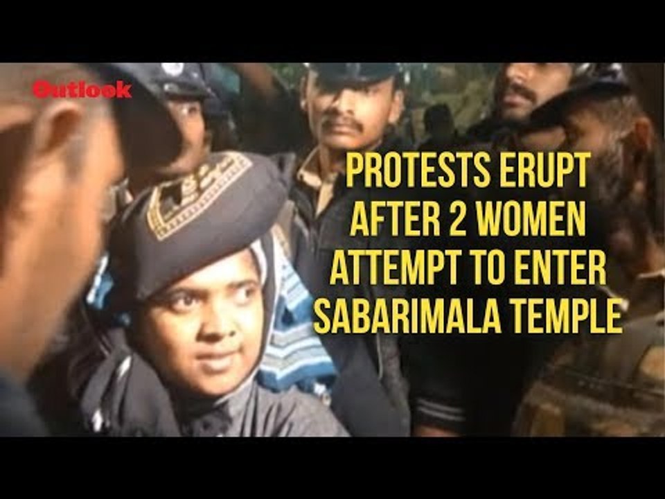 Protests erupt after 2 women attempt to enter Sabarimala Temple